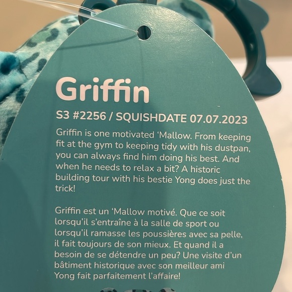 NWT 3.5” Griffin the Saber-tooth Tiger Squishmallow Clip - Picture 5 of 5